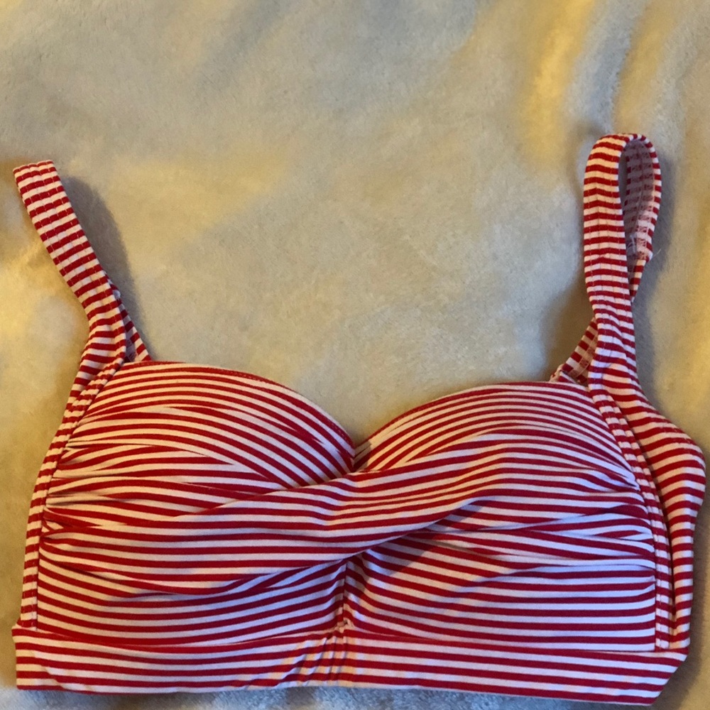 NWT Red & white striped bathing suit